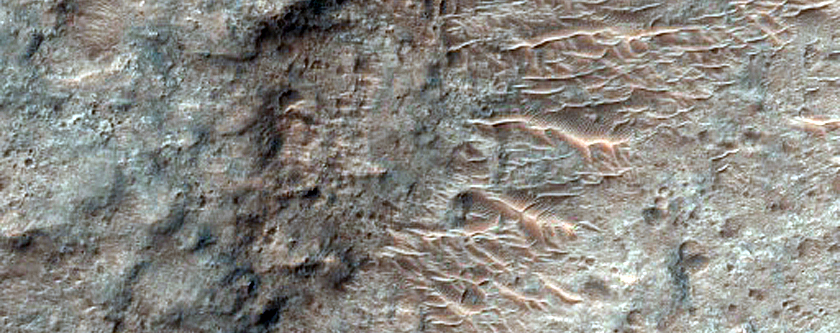 Dissected Bedrock in Tyrrhena Terra