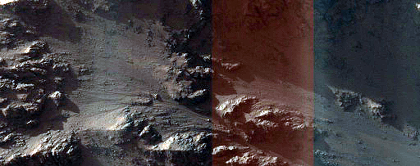 Steep Rocky Slopes in East Coprates Chasma