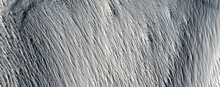 Landforms South of Padus Vallis