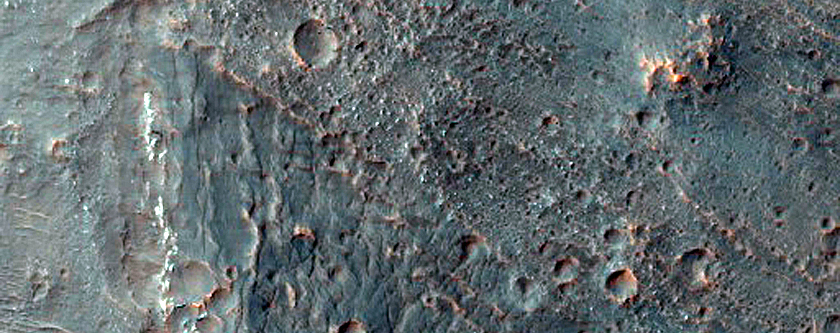 Ridges within Crater Ejecta