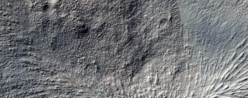 Crater in Hellas Planitia with Steep Slopes