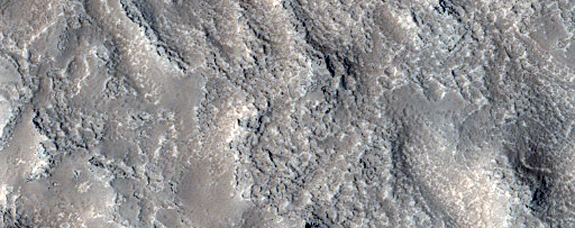 Ridge in Galaxias Fossae