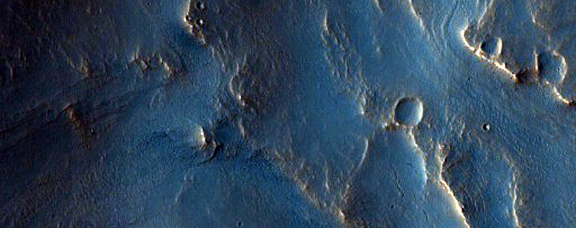 Fan or Delta Deposits in Northeast Hargraves Crater
