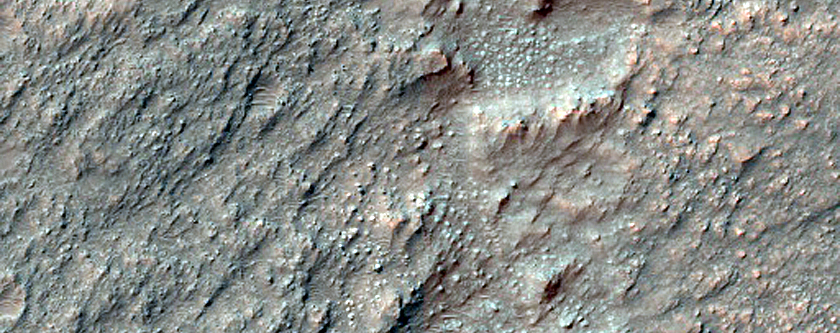 Layered Sediment in Impact Crater