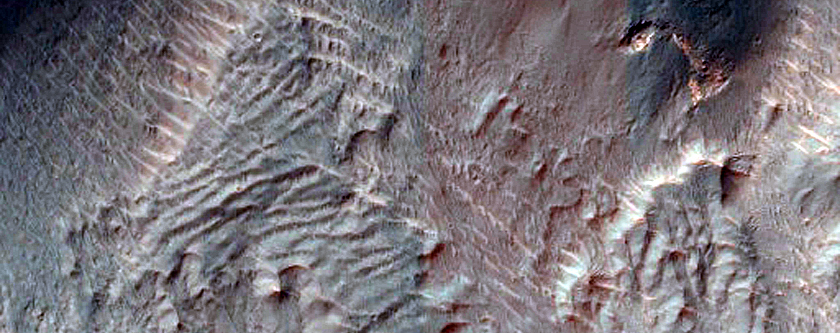 Eberswalde Crater Wall Fluvial and Fan Features
