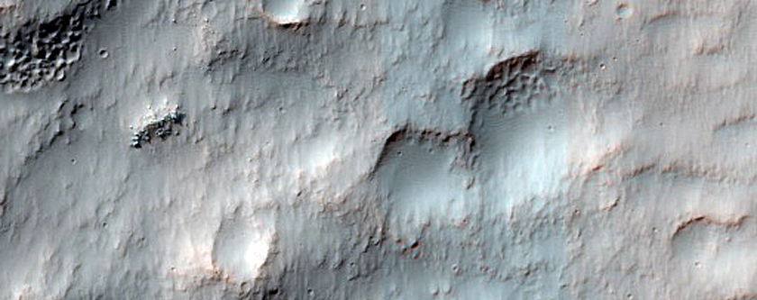 Possible Mafic Minerals in Crater Rim North of Newton Crater