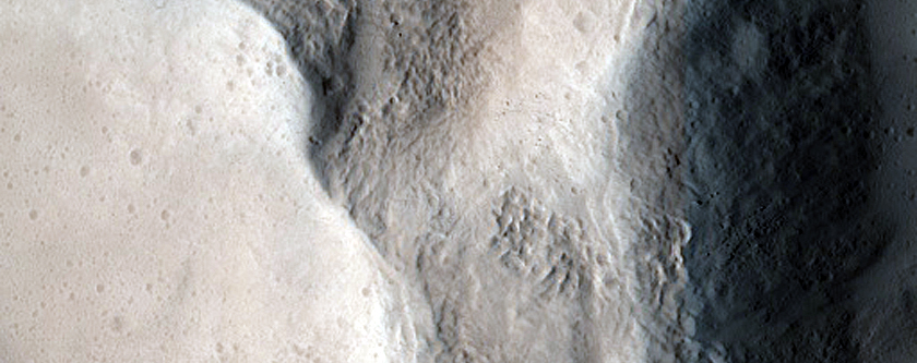 Pair of Craters with Lobate Deposits in Tempe Fossae
