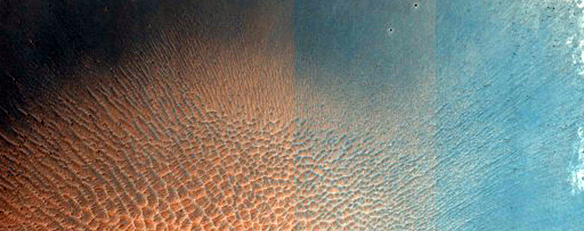Exposed Crater Rim Deposits near Mawrth Vallis