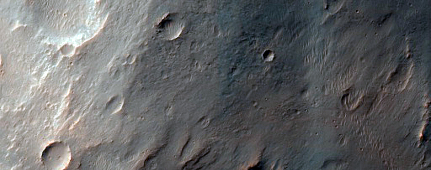 Terraces in Ladon Valles