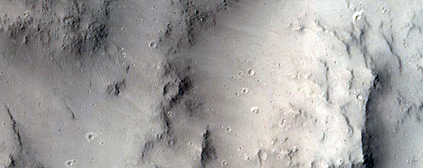Layers in Crater in Cerberus Fossae