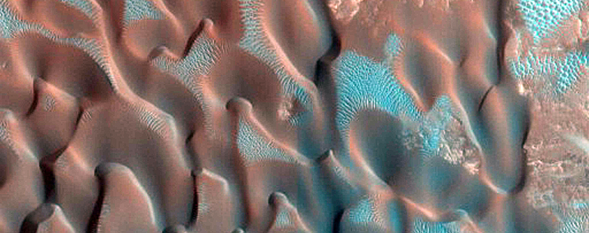 Central Peak Dunes in Crater near Bonestell Crater