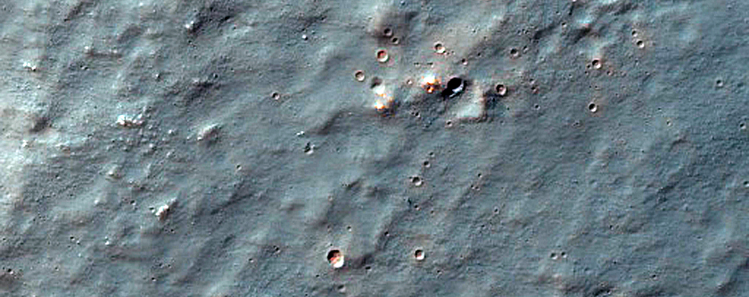 Channel in Crater Ejecta Southeast of Coracis Fossae