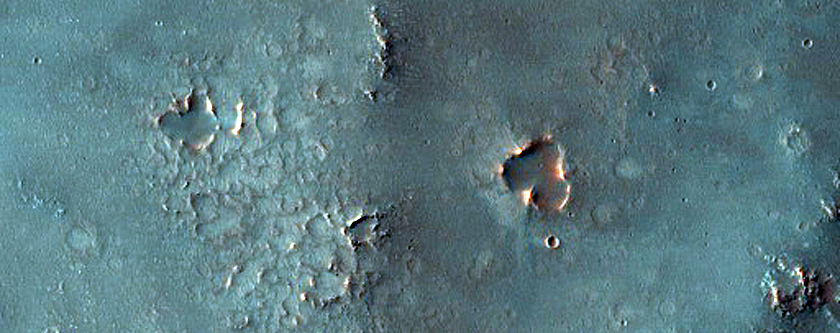 Secondary Craters and Sinuous Feature