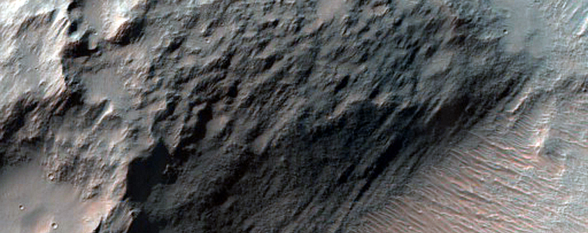 Central Peak Complex in Large Impact Crater