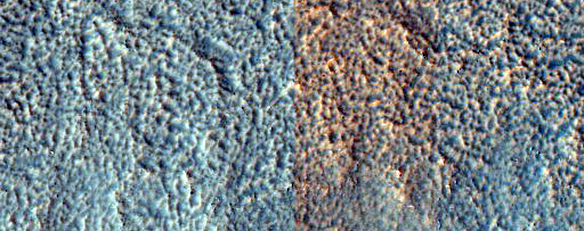 Gullies on Wall of Mesa in North Tempe Terra