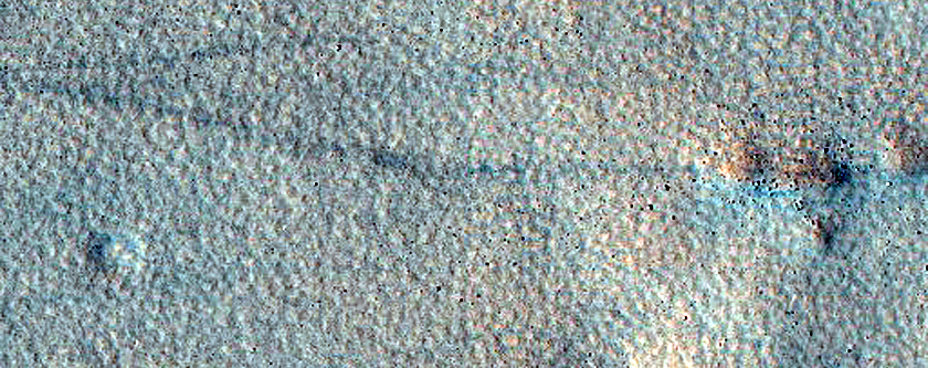 Crater with Fading Ice