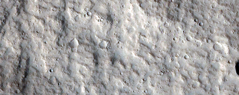 North-Pole-Facing Deposit in Crater
