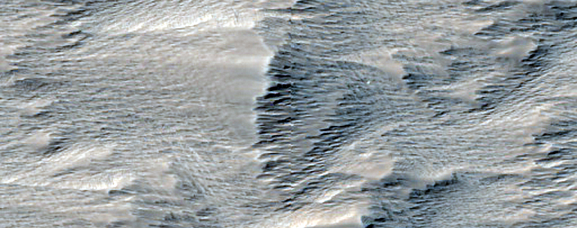 Terrain Boundary near Olympus Mons