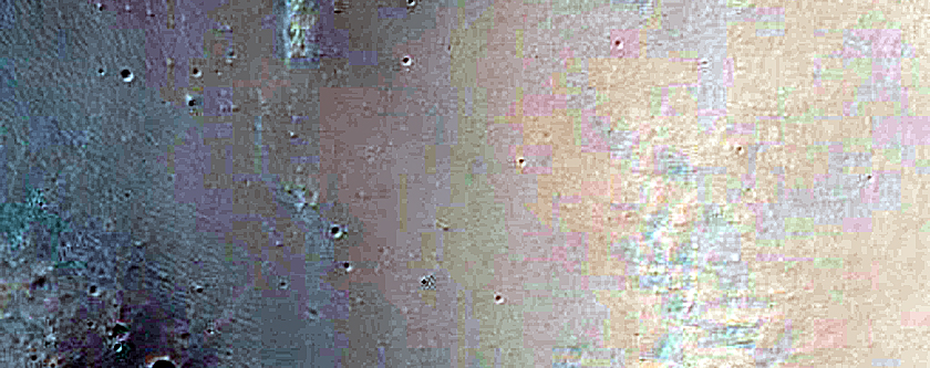 Crater in Terrain with Valleys