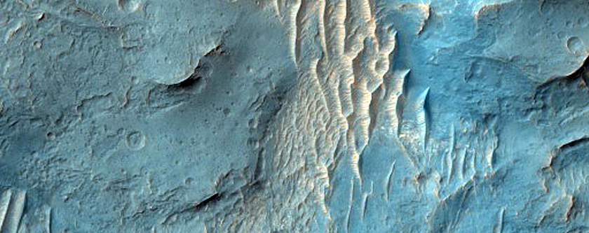 Chaos Terrain and Cavus in Eastern Candor Chasma