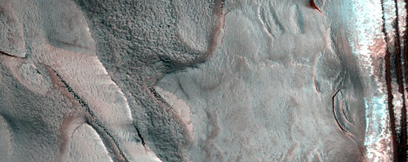 Active North Polar Layered Deposits Scarp Avalanche Monitoring Site