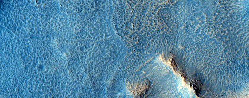 Massifs on Layered Bedrock in Cydonia Colles