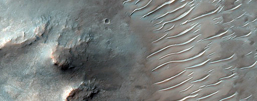 Terra Sabaea Central Pit with Bedforms