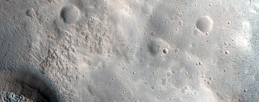 North-Pole-Facing Deposit in Crater