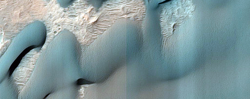 Ongoing Dune Activity in Ganges Chasma