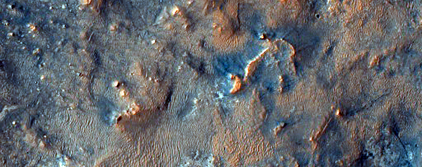 Bedrock in Northeast Syrtis Major Region