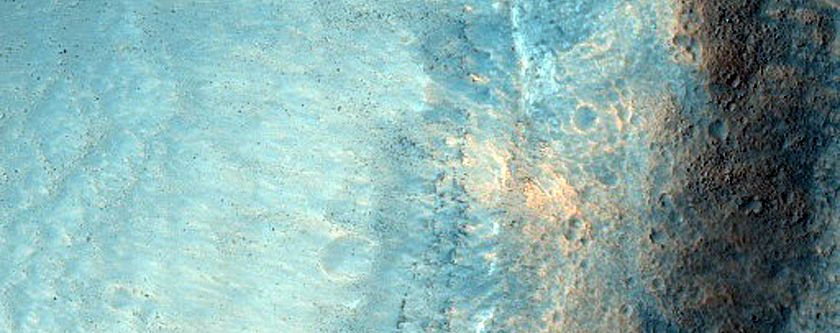 Crater Wall Exposure with Very Good Layering