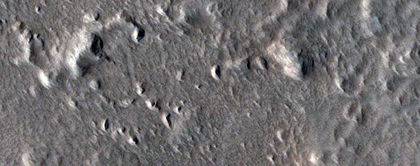 North-Pole-Facing Deposit in Crater
