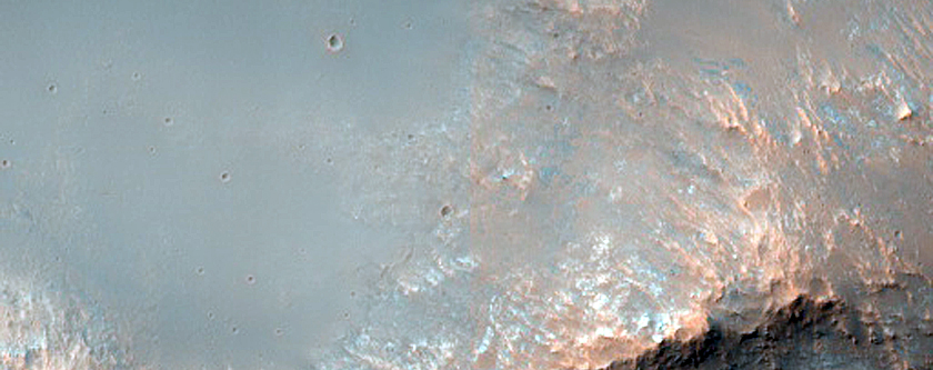 Crater Wall near Huygens Crater
