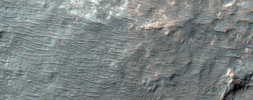 Possible Light-Toned Clays West of Eberswalde Crater
