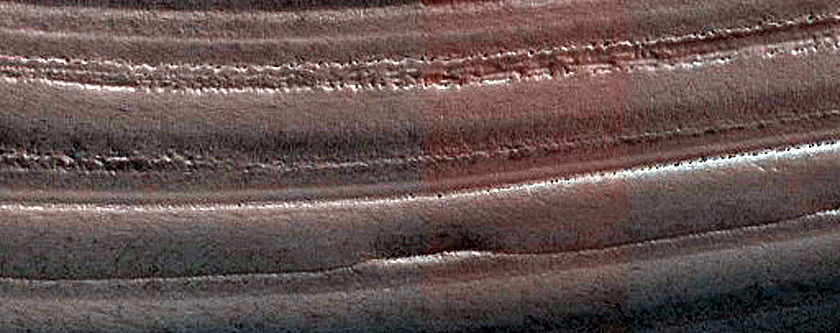 Steep Scarp on North Polar Layered Deposits Periphery