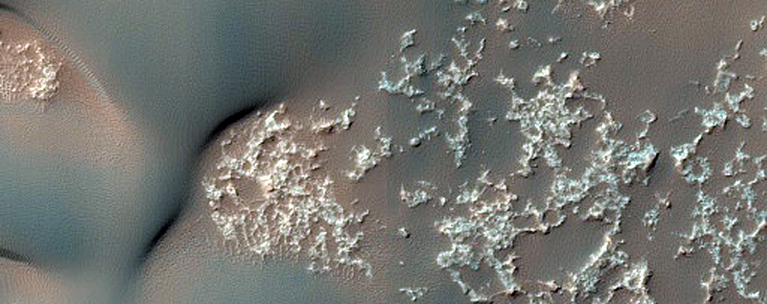 Bedrock and Dunes on Terra Cimmeria Crater Floor