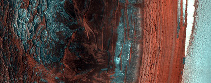 Active North Polar Layered Deposits Scarp Avalanche Monitoring Site