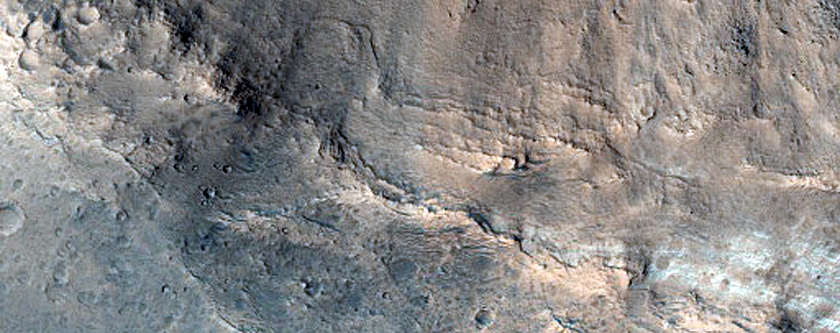 Mawrth Vallis Craters Impacting Channel