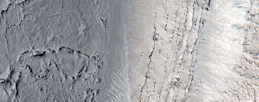 Crater near Cerberus Fossae