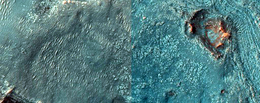 Olivine and Hydrated Mineral-Rich Terrain in Nili Fossae
