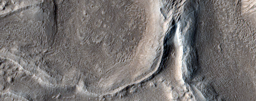Terrain around Crater in Arabia Terra