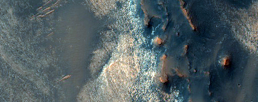 Layers and Features in Arabia Terra Crater