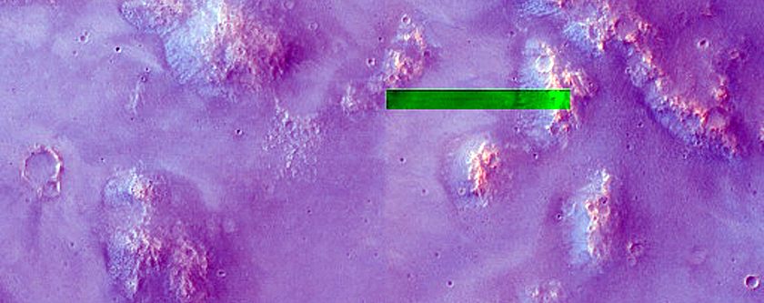 Mafic Minerals Ejected by Small Crater on Syrtis Major Planum