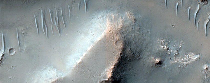Layered Bedrock and Bedforms in Flaugergues Crater