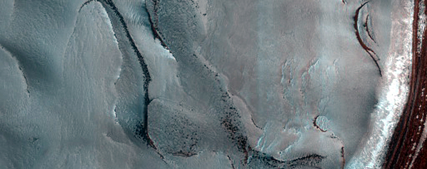 Active North Polar Layered Deposits Scarp Avalanche Monitoring Site