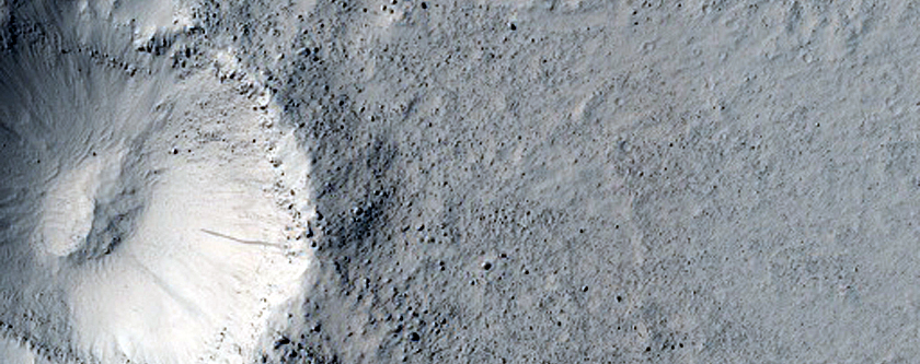 Crater near Marte Vallis