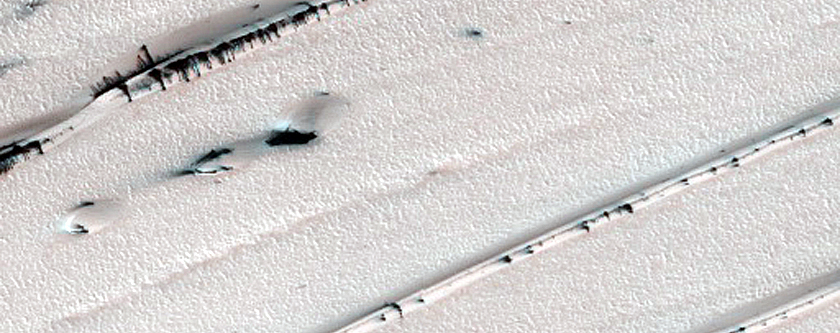 Chasma Boreale West Flank Barchan and Linear Dunes