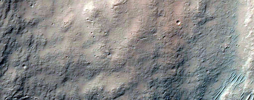Crater North of Hadriaca Patera