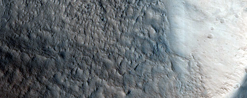 North-Pole-Facing Deposit in Crater