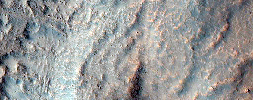 Crater with Gullies and Steep Slopes
